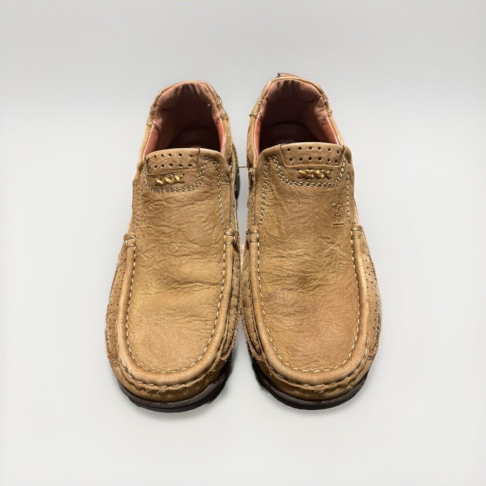 Camel Crown Mens Leather Khaki Light Brown Loafers Shoes Size 8.5